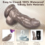 Sex Toys Dildo 6.89 Inch Huge Thick Dildo, Balck Gold Monster Dragon Realistic Dildos With Strong Suction Cup For Hands-Free And Anal Play, G-Spot Adult Toys For Women And Men