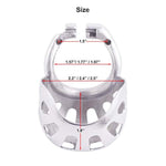 Metal Chastity Cage Device With Ergonomic Design Wrapped Scrotum Ring For Male Sm Penis Exercise Sex Toys W150 (1.97 Inch / 50Mm)