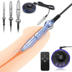 Male Electric Shock Urethral Dilator Plugs With 3 Sizes Set, Metal E-Stim Electrical Stimulation Urethral Sound Penis Torture Anal Plug Masturbation Rod Bdsm Sex Toys For Men Couples Beginner