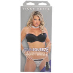 Doc Johnson Main Squeeze - Vicky Vette - Squeeze Plate for Precise Pressure - Twist End Cap to Control Suction - Discreet Premium Stroker - Male Masturbator, Vagina, Vanilla
