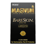 Trojan Magnum Bareskin Large 10 Count & Magnum Lubricated Large 12 Count Condoms