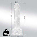 11.3 Inch Huge Realistic Clear Dildo, Sex Toy With Suction Cup For Male& Female’S G Spot, Anal Play Anus Butt Plug Large Big Thick Dildo Adult Toys