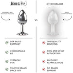 Large Gem Solid Metal Anal Plug With Safety Base, 3.73", Clear