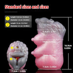 Animal Male Masturbator Cup, Realistic Dual Channel Vagina Textured Tunnel Pocket Pussy Stroker Masturbation Stroker, Blowjob Masturbators Sex Toys For Men