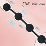 Black Pull Bead Anal Plug Extra-Long Large Size Backyard Pull Bead Anal Masturbator Toy Adult Sex Toy(L)