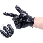 Adult Sex Glove Women G-Spot Stimulator Finger Vibrator Accessory Sm Sex Toy For Women Erotic Vaginal Clitoral Massage With Textured Raised Nubs Design For Couple Sex Play Waterproof Pvc Glove