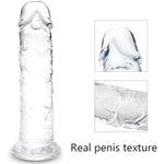 3 Piece (6'' 7'' 10'') Suction Cup Clear Realistic Dildo Set(Small Big Huge): Anal Dildo Trainer Kit Suitable With Strap-On Harness For Prostate Massage, G-Spot Butt Plug Stimulation