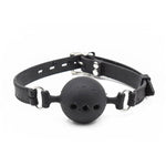 Silicone Breathable Ball Gag - Ball Gag Breathable Silicone Ball With Holes Open Mouth Gag Sex Toy For Adult Bondage Restraints Sex Play (M(1.7Inch Ball),Black)