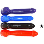 Stout Silicone Strapless Strap-On, Harness-Free Double Dildo (Without Vibrator) Thick Size: 5.75 X 1.75 Inches In Black.
