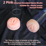 2Penis Pump Simulated Inverted Model, Realistic Sleeve Replacement Sealing Cap For 2.5-Inch Cylindrical Large Penis Pump Sleeve, Male Enhancement Growth Pump Cap (Pink)