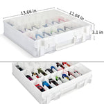 Double Sided Toy Storage Organizer Case For Hot Wheels Car, For Matchbox Cars, For Mini Toys, For Small Dolls. Carrying Box Container Carrier With 48 Compartments - Upgrade (Box Only)