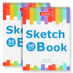 9" x 12" 2-Pack 50 Sheets Spiral Bound Art Sketchbook Notebook Set