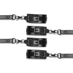 Bdsm Bondage Handcuffs & Footcuffs Set Sm Play Adjustable Adult Black Handcuffs & Ankle Restraints Set – Premium Bondage Wrist & Leg Cuffs With Wide Straps – Soft Padded Bdsm Restraints For Couples