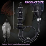 New Silicone Inflatable Bead Anal Plug With Solid Center Silicone Anal Balloon Pump With Quick Release Valve,Anal Sex Toys For Beginners And Advanced Users,Adult Sex Toys