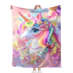 Pink Unicorn Throw Blanket Unicorn Gifts For Girls Women Boys Men Kids Adults Soft Flannel Fleece Blanket For Couch Sofa ?Bed Home Decor 40"X50"
