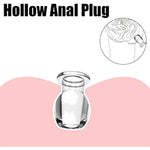 3Pcs Silicone Butt Plug Hollow Anal Plug Set With Lid Leakage Prevention Liquid Anus Peep Plug Kit Adult Sex Toy For G-Point Massage Butt Plug