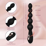 Vibrating Anal Beads Butt Plug, Rechargeable Silicone Anal Vibrator With 7 Vibration Modes Waterproof G-Spot Anal Sex Toy For Men, Women And Couples