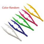 5 Pcs Kids Safety Plastic Tweezers for Beads, Puzzles & DIY Craft Projects