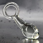 Glass Butt Plug With Pull Loop Anal Plug Prostate Massager Anal Dilator With Long Neck And Tapered Head Fetish Masturbation Sex Toy For Men Women, 5.27 X 1.61 Inch
