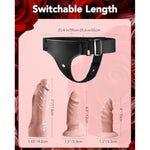Strap On Dildo Adult Toys - Strapon 3 Removable Realistic Silicone Dildos Consoladores Wearable Dildo Pants G-Spot Stimulator Strap On Harness For Women & Lesbian Couples Sex Toys