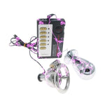 Electric Shock Hollow Chastity Lock Chastity Device With Urethral Catheter Men'S Anal Plug Set Adult Sex Toy