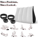 Sex Bondage Pillow Handcuffs Restraints Set - Bdsm Thigh Wrist Cuffs Inflatable Sex Position Pillow Sex Furniture Couples Toy Bdsm Bondage Restraint Kit Adult Sex Toys For Women And Couples(Gray)