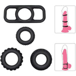 4Pcs Penis Ring Set Silicone With Different Size Cock Rings Kit Combination For Erection Enhancing, Male Cock Sleeve Penis Enlargement Stretchy Adult Sex Toys For Men Or Couple
