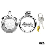 Hollow Shower Chastity Cage Sex Toy With Concealed Lock Design And 2 Keys, Stainless Steel Flat Chastity Device For Male Penis Sm Slave Bondage, Smooth And Durable (45Mm)