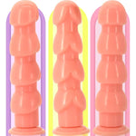 Realistic Dildo With 4 Glans & Suction Cup Flesh Butt Plug G-Spot Anal Dildo Prostate Massager Sex Toy For Men Women Vaginal Anal Masturbation
