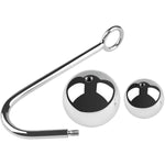 Bdsm Metal Anal Hook Butt Plug With With 2 Replaceable Solid Balls Anal Plug Sm Restraints Anal Gay Sex Toys For Man And Woman Adult Games