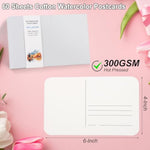 60 Sheets Watercolor Postcards, 4 x 6 Inch, 140 lb 300 GSM Cotton Paper