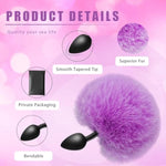 Rabbit Tail Anal Plug,Silicone Butt Plug,Anal Sex Toys For Men,Women And Beginners,Plug Anal For Couples,Butt Plugs For Cospaly (Small)