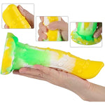 Silicone Monster Tentacle Dildo Anal Plug Fantasy Sex Toy Yellow