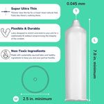 Royal Extra Large Ultra Thin Vegan Condoms - Premium Lubricated Condom Pack - Unflavored Lubricant, Organic Latex Rubber - Odorless, Slim, Natural Feel - Safe & Durable Male Contraceptives - 20 Count