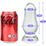 Super Large Butt Plug Trainer Glass Anal Plug Prostate Massage Sex Toy,Huge Crystal Anal Plug Anal Sex Toys For Advanced Adult Men Women And Couples (L)