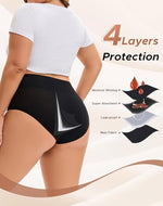 Women's Plus Size Period Underwear Heavy Flow Leak-Proof 3-Pack