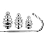 Stainless Steel Metal Backyard Anal Hook Toy Tapered Thread Long Handle Anal Plug Adult Sex Toys