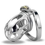 Stainless Steel Male Chastity Cage - Ergonomic Design For Comfort & Secure Fit | Premium Bondage Restraint Device For Bdsm Enthusiasts