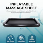Inflatable Massage Sheet With Inflatable Sides | Black Durable Pvc Waterproof | 210 X 156 X 16 Cm, 83 X 61 X 6 Inches | Protection Against Oil, Water-Based, And Silicone-Based Products