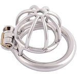 Metal Male Chastity Device Small 304 Steel Stainless Comfortable Cock Cage Adult Game Sex Toy D250 (1.97 Inch / 50Mm) Silver Grey