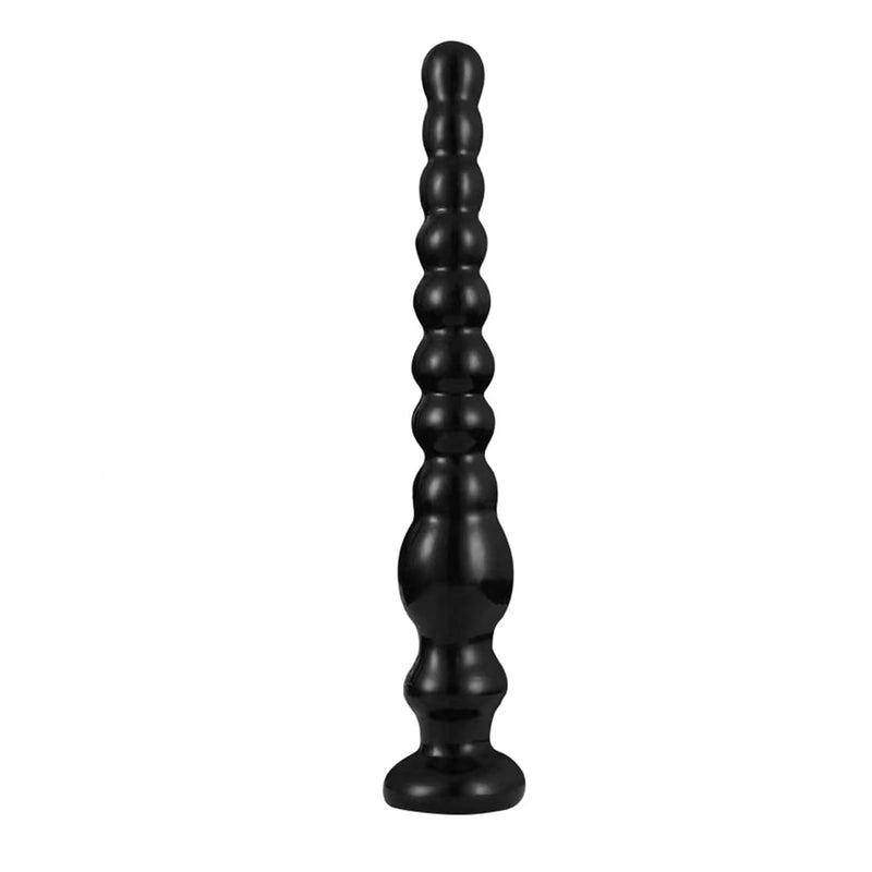Super Long Anal Beads,Long Anal Beads Vaginal G-Spot Deep Stimulation Dildo Anus Masturbation Massage Butt Plug With Strong Suction Cup Anal Beads Butt Plugs Anal Plug For Women Men (Black)