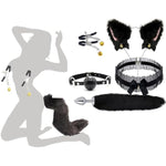 Tail Plug Butt Plug Tail Anal Plug Sex Toys 5Pcs/Set Stainless Steel Anal Plug With Tail For Women Costume Cosplay Butt Plug With Tail