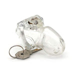 Ht-V3 Chastity Cage | Lightweight Cock Cage | Resin Chastity Devices | Male Chastity Cage | Adult Sex Toy For Men | Magiclockers | 4 Sizes Rings Included | Transparent (Small)