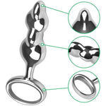 Safe Pull Ring Anal Beads With Stainless Steel Graduated Balls Beginner Butt Plug Adult Sex Toy For Men Women Couples