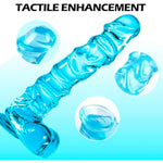 10.2'' Realistic Big Thick Dildo Sex Toys, Anal Dildos With Strong Suction Cup For Hands-Free Play, G Spot Stimulator With Balls Lifelike Fake Penis For Sex Toys 4Couples Men & Women(Blue)