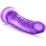 B Yours Sweet N Hard 6 - Realistic 8.5 Inch Long Dildo - 2In Thick - Harness Compatible Suction Cup For Hands Free Play - Adult Sex Toy For Men Women Couples - Clear Purple