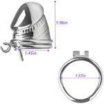 Stainless Steel Male Chastity Devices Cock Cage Locked Penis Exercise Tease Bondage With Invisible Lock Adult Sex Toy For Men (S)