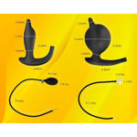 Enema Inflatable Anal Congestion Anal Cleaning Device Anal Expansion For Beginner To Advanced Player, Black