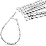 13.8" Flexible Stainless Steel Urethral Sounds Dilators Smooth Beads Urethral Dilator, Penis Plug Insert Prostate Stimulation Sounding Toys Catheter Stretching Male Masturbation Rod (6-8Mm)