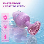 Small Anal Plug for Beginners with Heart-Shaped Jewelry Base, G-Spot Toy